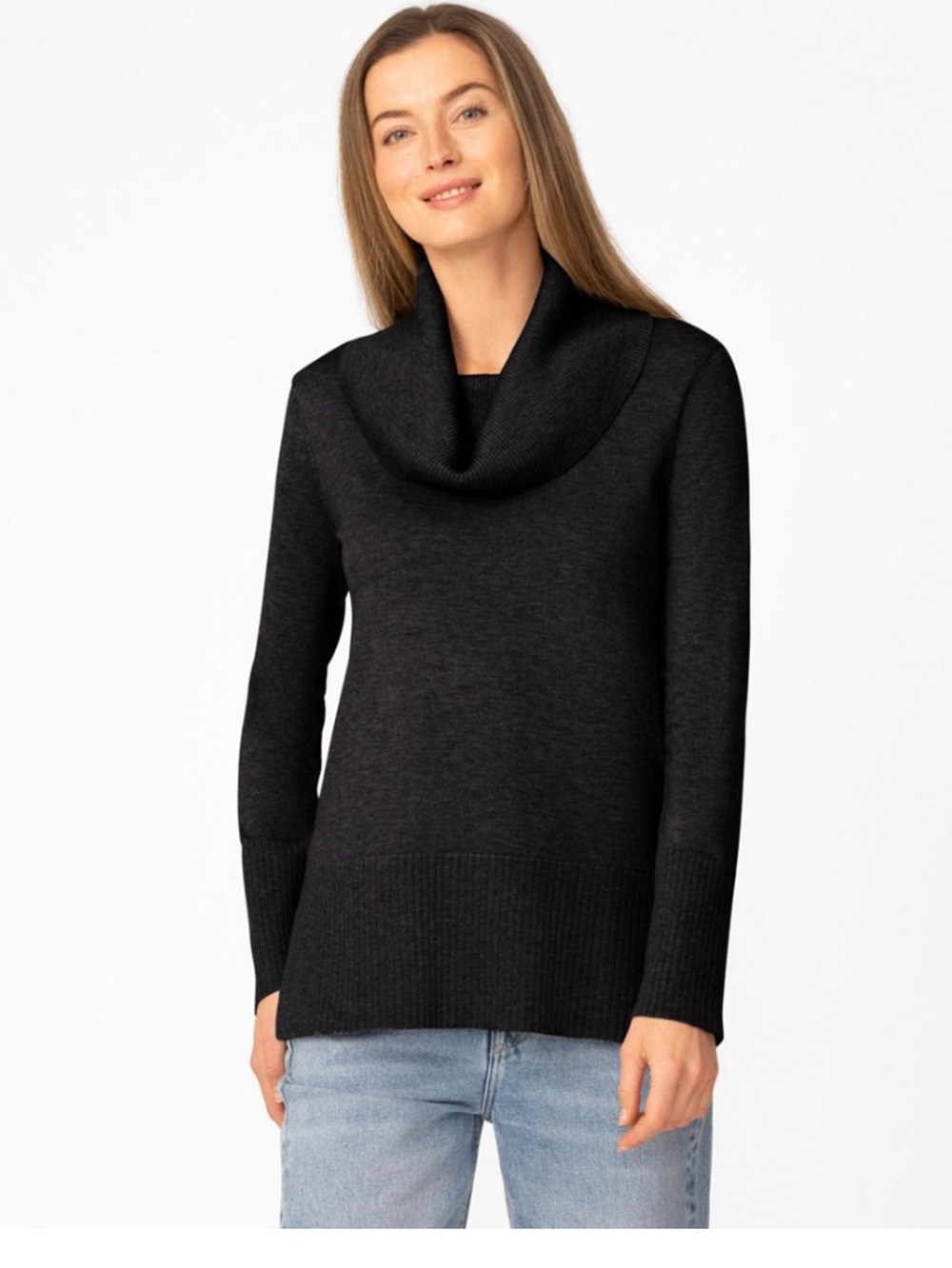 🍂 Melissa Paige Black Cowl Neck Sweater